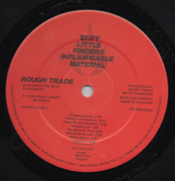 Stiff Little Fingers : Inflammable Material (LP, Album, RE, Lyn)