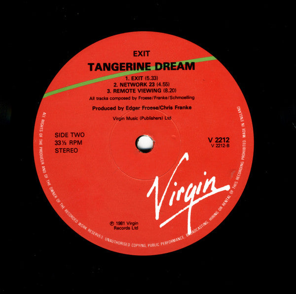 Tangerine Dream : Exit (LP, Album)
