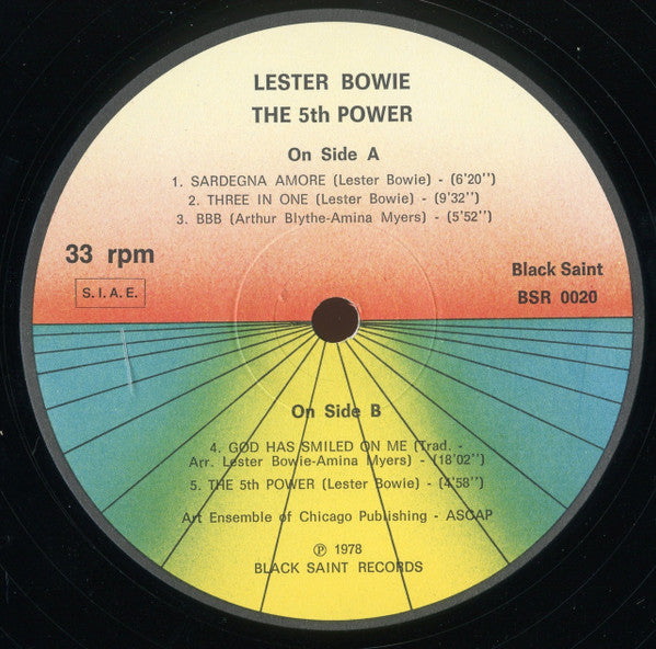 Lester Bowie : The 5th Power (LP, Album, Hi-)