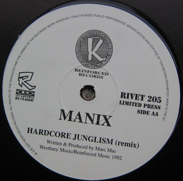 Nookie / Manix : The Sound Of Music / Hardcore Junglism (Remix) (12", Ltd, RE)