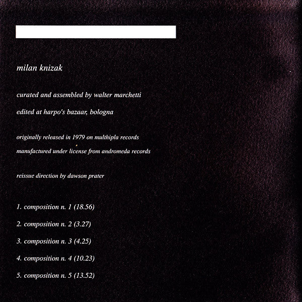 Milan Knizak* : Broken Music (CD, Album, RE, Sli)