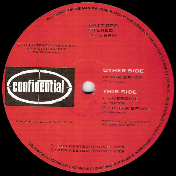 Confidential (2) : Inner Space (12")