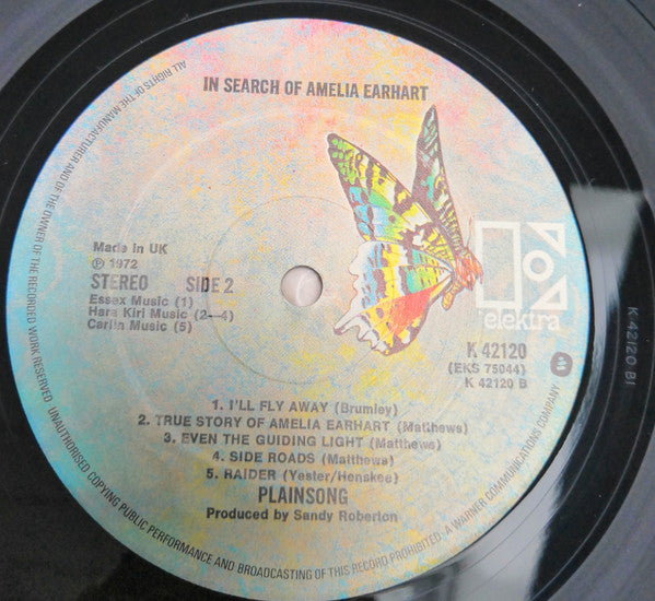 Plainsong : In Search Of Amelia Earhart (LP, Album, RE)