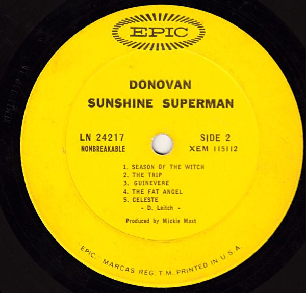 Donovan : Sunshine Superman (LP, Album, Mono, Pit)