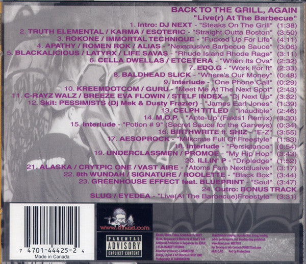 DJ Next (2) : Back To The Grill, Again (CDr, Mixed, Mixtape)