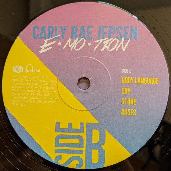 Carly Rae Jepsen : E•MO•TION: Side B (12", EP, RE)