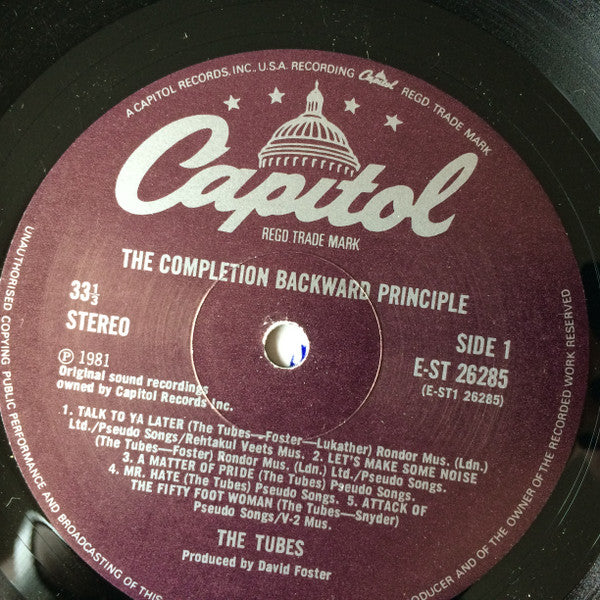 Tubes* : The Completion Backward Principle (LP, Album)