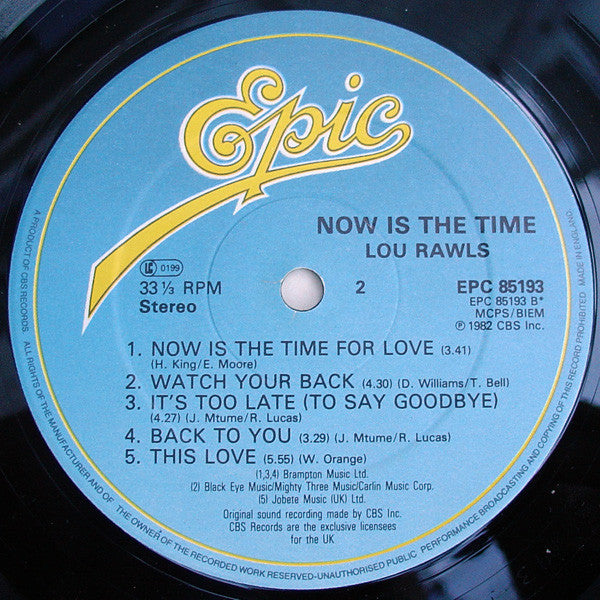 Lou Rawls : Now Is The Time (LP, Album)
