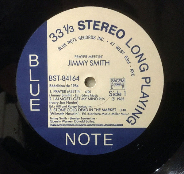 Jimmy Smith With Stanley Turrentine : Prayer Meetin' (LP, Album, RE)
