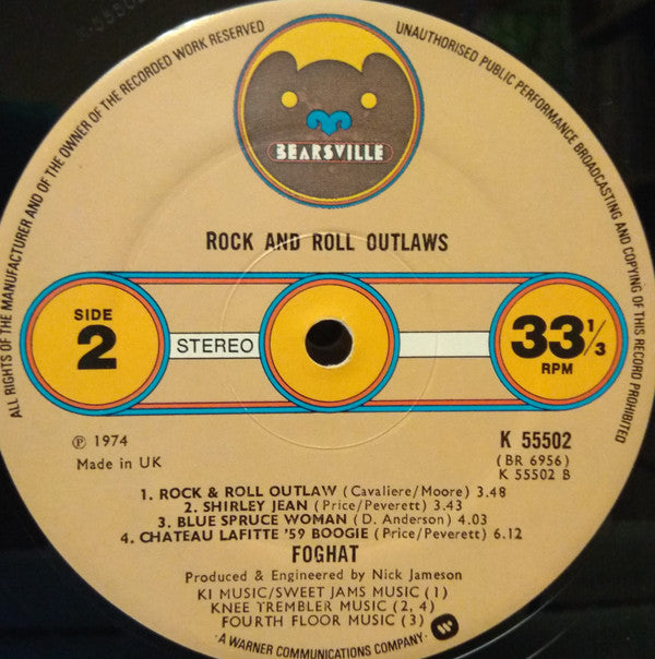 Foghat : Rock And Roll Outlaws (LP, Album)