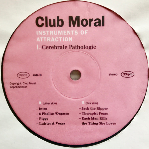Club Moral : Instruments Of Attraction (I. Cerebrale Pathologie) (10", Comp, Ltd)