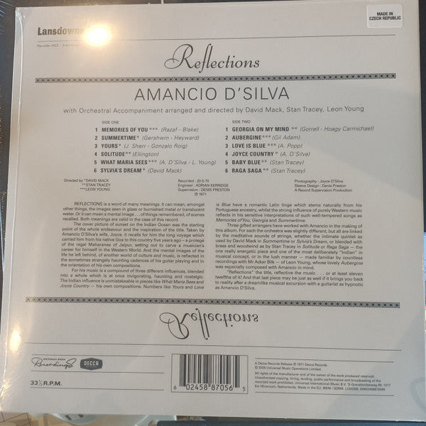 Amancio D'Silva : Reflections (The Romantic Guitar Of Amancio D'Silva) (LP, Album, RSD, Ltd, Cle)