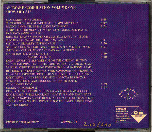 Various : Howard 31 (CD, Comp, Ltd, Num)