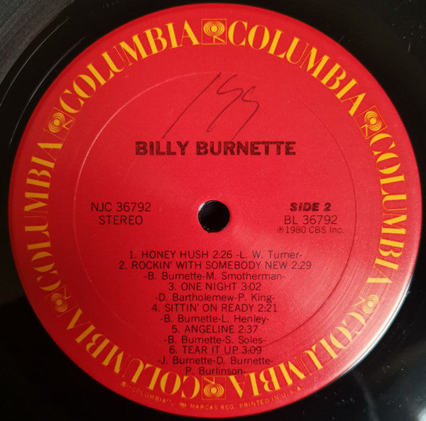 Billy Burnette : Billy Burnette (LP, Album, Lab)