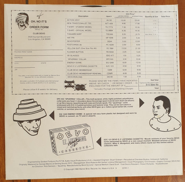 Devo : Oh, No! It's Devo (LP, Album)