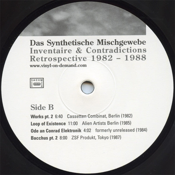 Das Synthetische Mischgewebe : Inventaire & Contradictions - Retrospective 1982-1988 (LP, Comp, Ltd, Num)