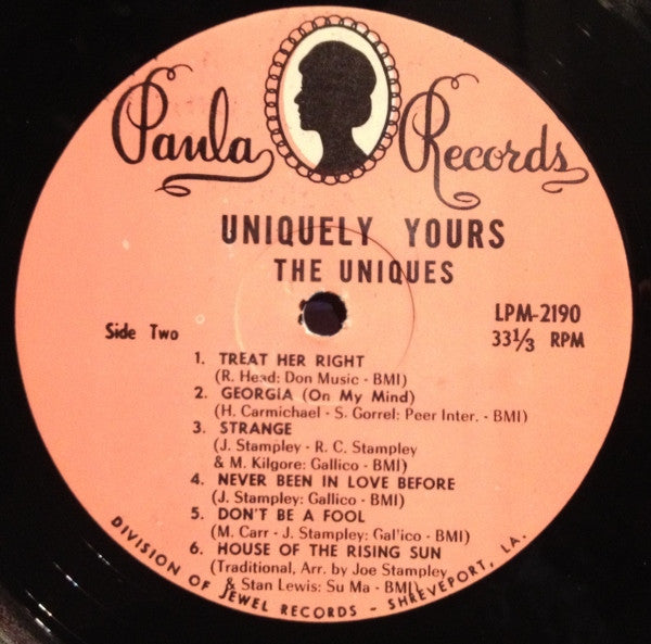 The Uniques (2) : Uniquely Yours (LP, Album, Mono)
