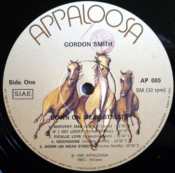 Gordon Smith (3) : Down On Mean Streets (LP, Album)