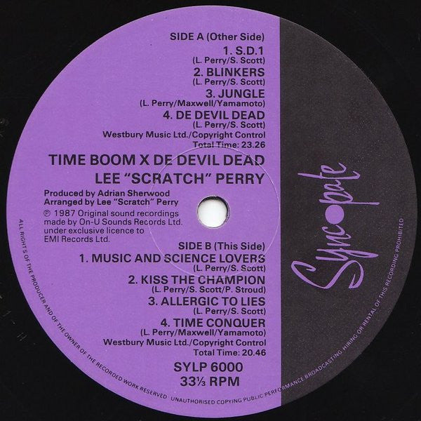 Lee "Scratch" Perry* + Dub Syndicate : Time Boom X De Devil Dead (LP, Album, Pur)