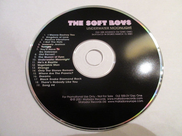 The Soft Boys : Underwater Moonlight (CD, Album, Promo, RE, Dis)
