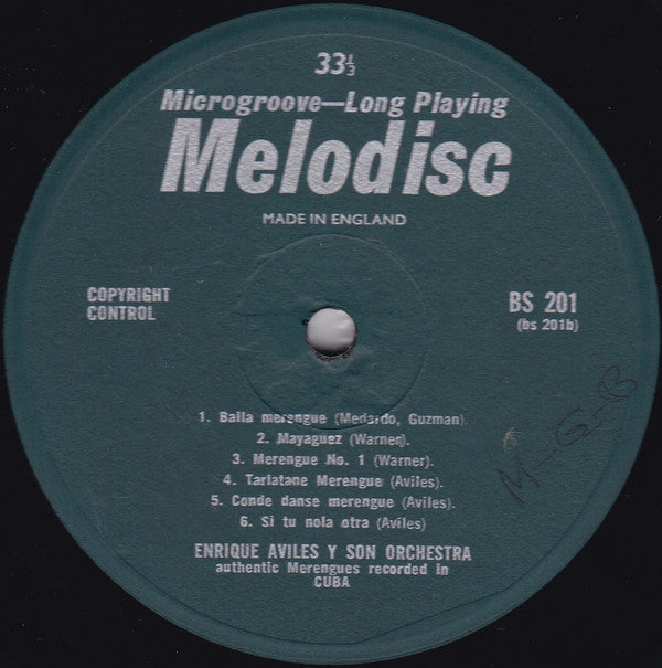 Enrique Aviles Y Son Orchestra* : Merengues From Cuba ! (LP)