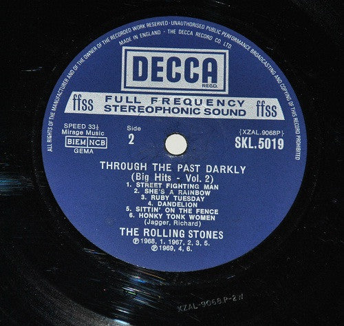 The Rolling Stones : Through The Past, Darkly (Big Hits Vol. 2) (LP, Comp, RP, Oct)