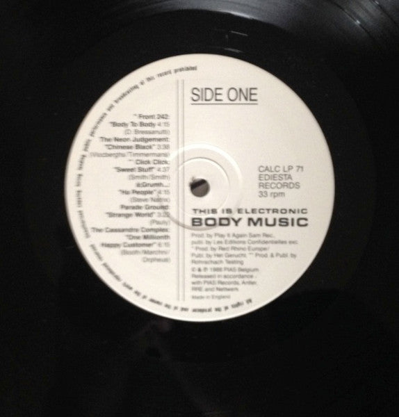 Various : This Is Electronic Body Music (LP, Comp)