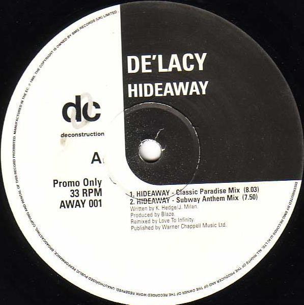 De'Lacy : Hideaway (12", Promo)