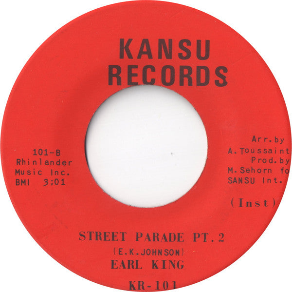 Earl King : Street Parade (7", Single)