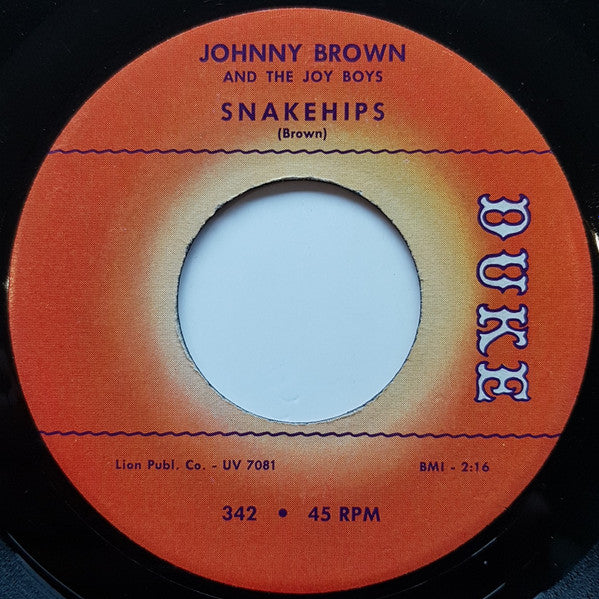 Johnny Brown And The Joy Boys* : Suspense / Snakehips (7")