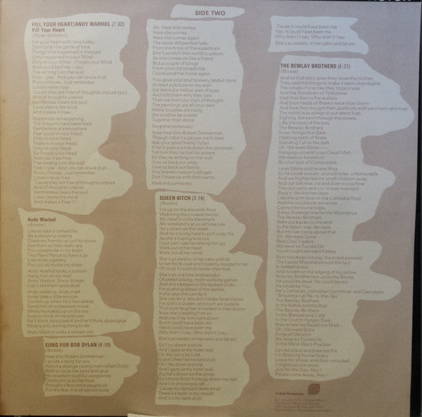 David Bowie : Hunky Dory (LP, Album, RE, RP)