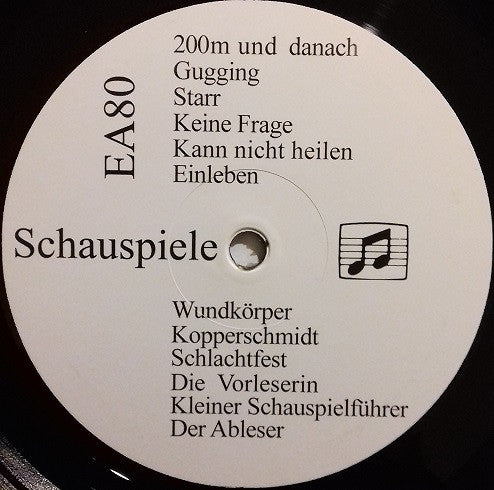 EA80 : Schauspiele (LP, Album, RE, 180)