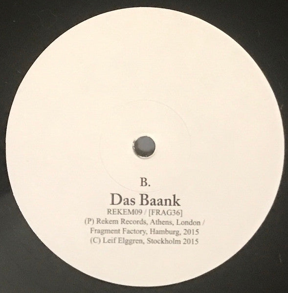 Leif Elggren : Das Baank (LP, Album, Ltd)