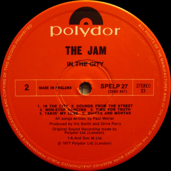 The Jam : In The City (LP, Album, RE)