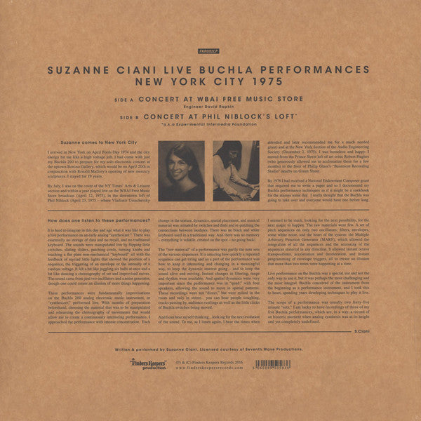Suzanne Ciani : Buchla Concerts 1975 (LP)