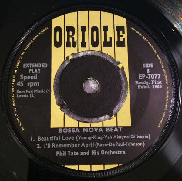 Phil Tate And His Orchestra : Bossa Nova Beat (7", EP)