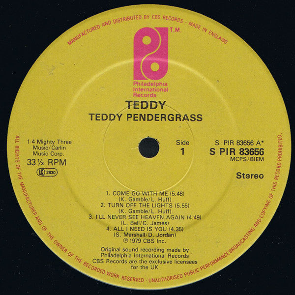 Teddy Pendergrass : Teddy (LP, Album)