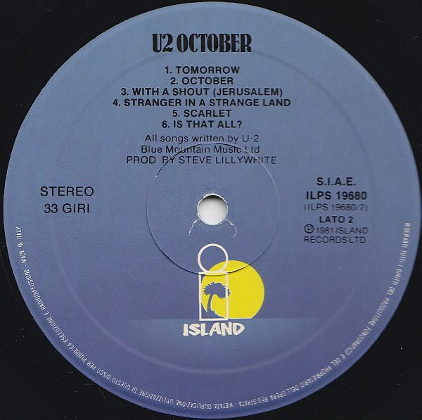 U2 : October (LP, Album)
