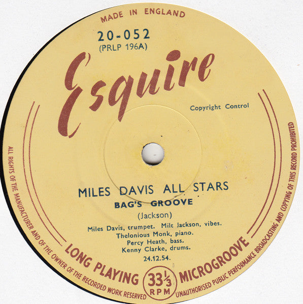 Miles Davis All Stars : Miles Davis Blows (10")
