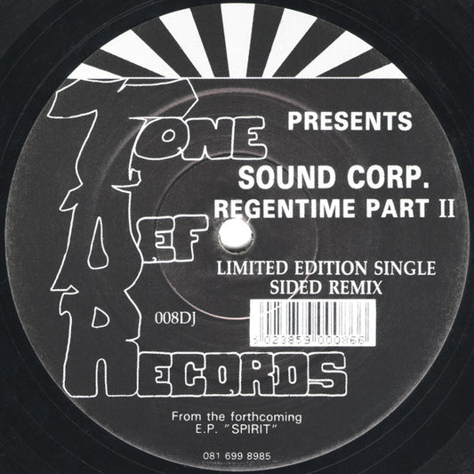 Sound Corp : Regentime Part II (12", S/Sided, Ltd, Promo)