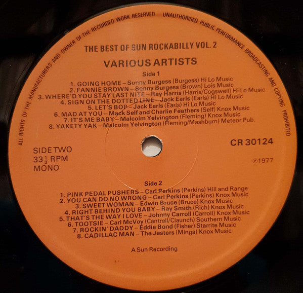 Various : The Best Of Sun Rockabilly Vol. 2 (LP, Comp, Mono)