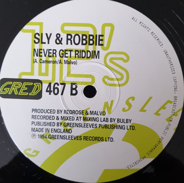 Redrose & Malvo*, President Brown* : Never Get / Red Alert (12")