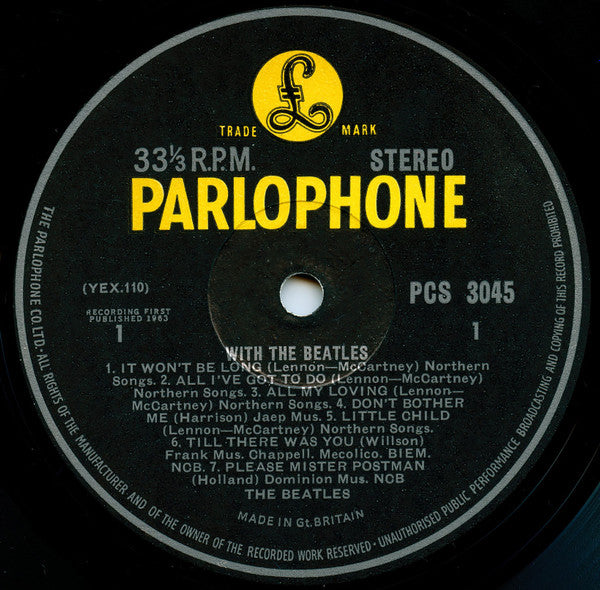 The Beatles : With The Beatles (LP, Album, M/Print)