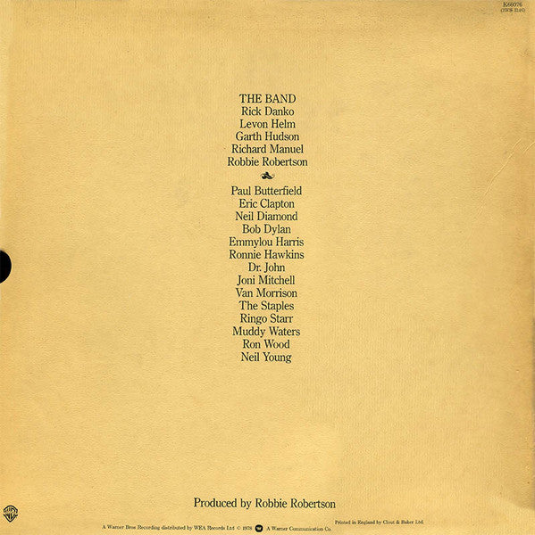 The Band : The Last Waltz (3xLP, Album, Cre)