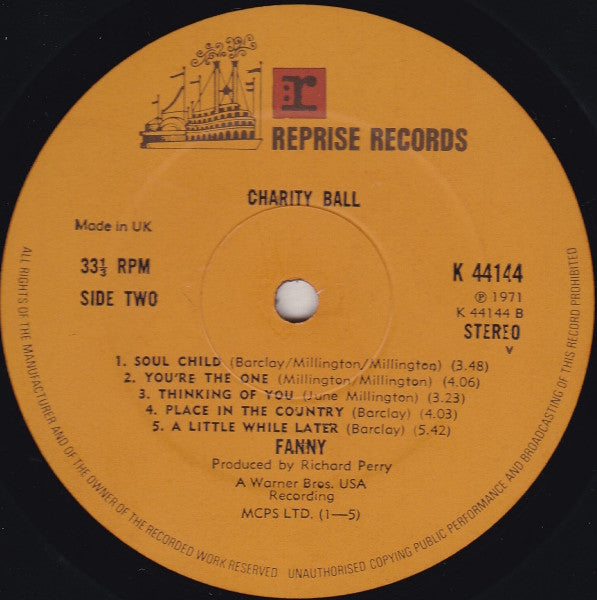 Fanny (2) : Charity Ball (LP, Album)