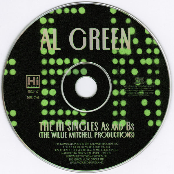 Al Green : The Hi Singles As And Bs (The Willie Mitchell Productions) (2xCD, Comp, Tec)