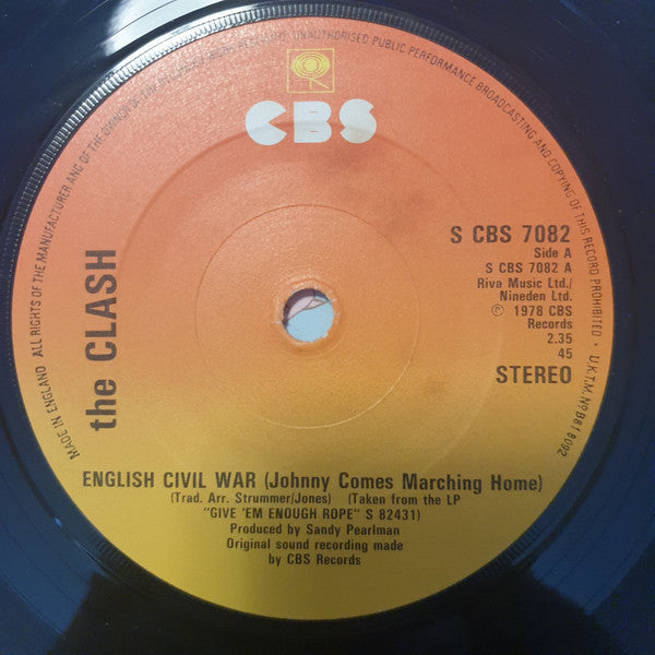The Clash : English Civil War (Johnny Comes Marching Home) (7", Single)