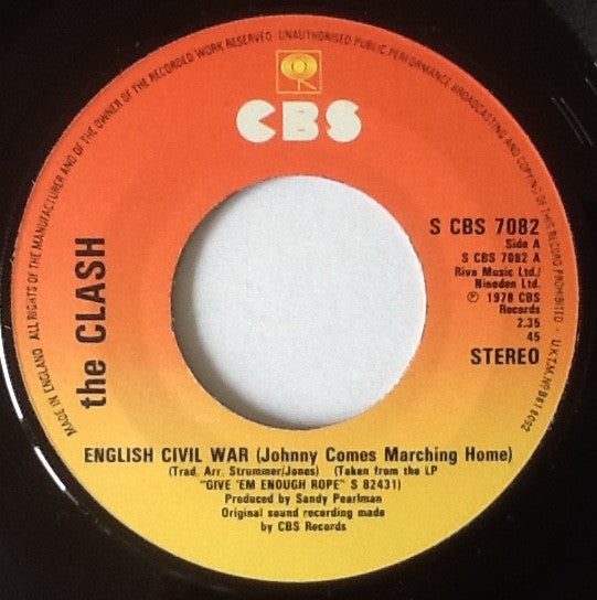 The Clash : English Civil War (Johnny Comes Marching Home) (7", Single)