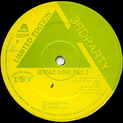 Lewi / Fusion (2) : Jungle Love Part 2 / Feelings (12", Ltd)