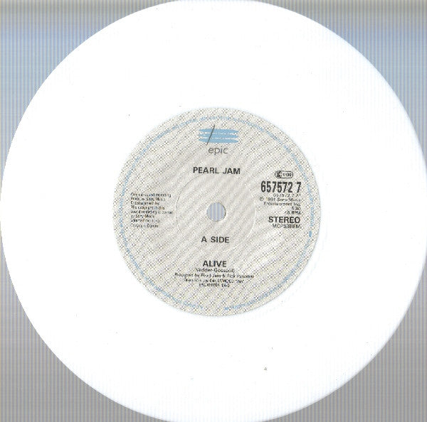 Pearl Jam : Alive (7", Single, Ltd, Whi)